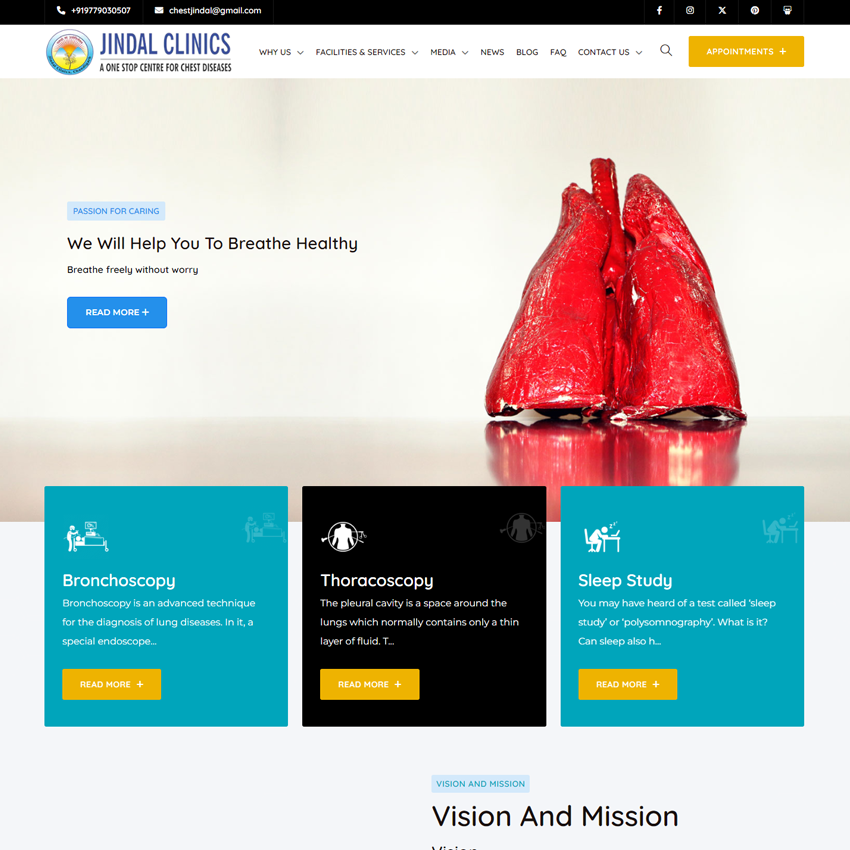 Jindal Chest Clinic Project Image